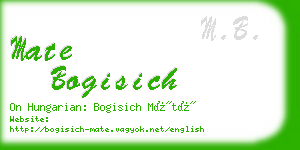 mate bogisich business card